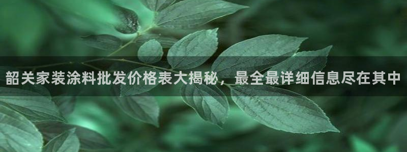 和记官网首页：韶关家装涂料批发价格表大揭秘，最全最详细信息尽在其中