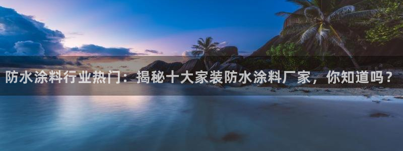 和记ag：防水涂料行业热门：揭秘十大家装防水涂料厂家，你知道吗？