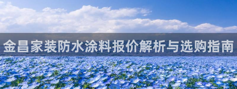 和记ag：金昌家装防水涂料报价解析与选购指南