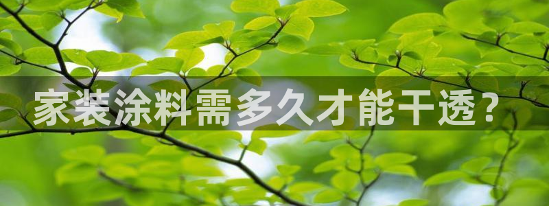 和记ag旗舰：家装涂料需多久才能干透？