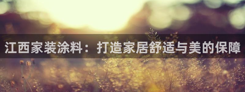 官方和记国际平台登录：江西家装涂料：打造家居舒适与美的保障