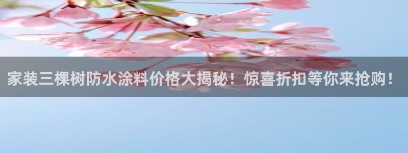 和记国际开户：家装三棵树防水涂料价格大揭秘！惊喜折扣等你来抢购！