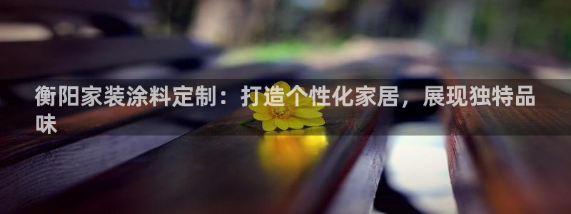 和记官网登陆：衡阳家装涂料定制：打造个性化家居，展现独特品
味