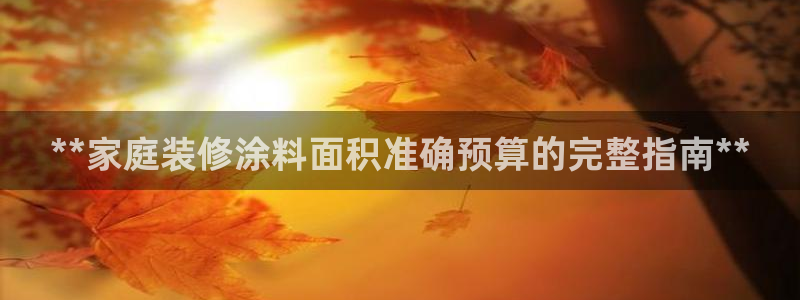 和记Ag：**家庭装修涂料面积准确预算的完整指南**