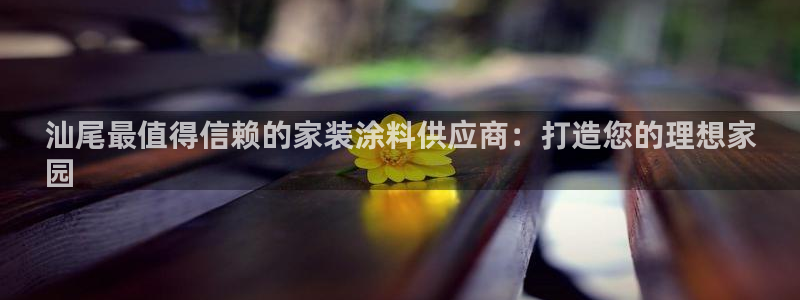 和记国际官网官网：汕尾最值得信赖的家装涂料供应商：打造您的理想家
园