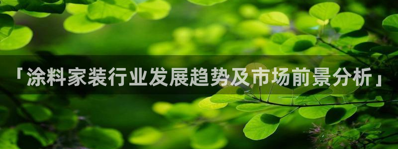 和记平台注册：「涂料家装行业发展趋势及市场前景分析」